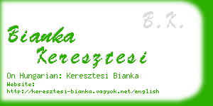 bianka keresztesi business card